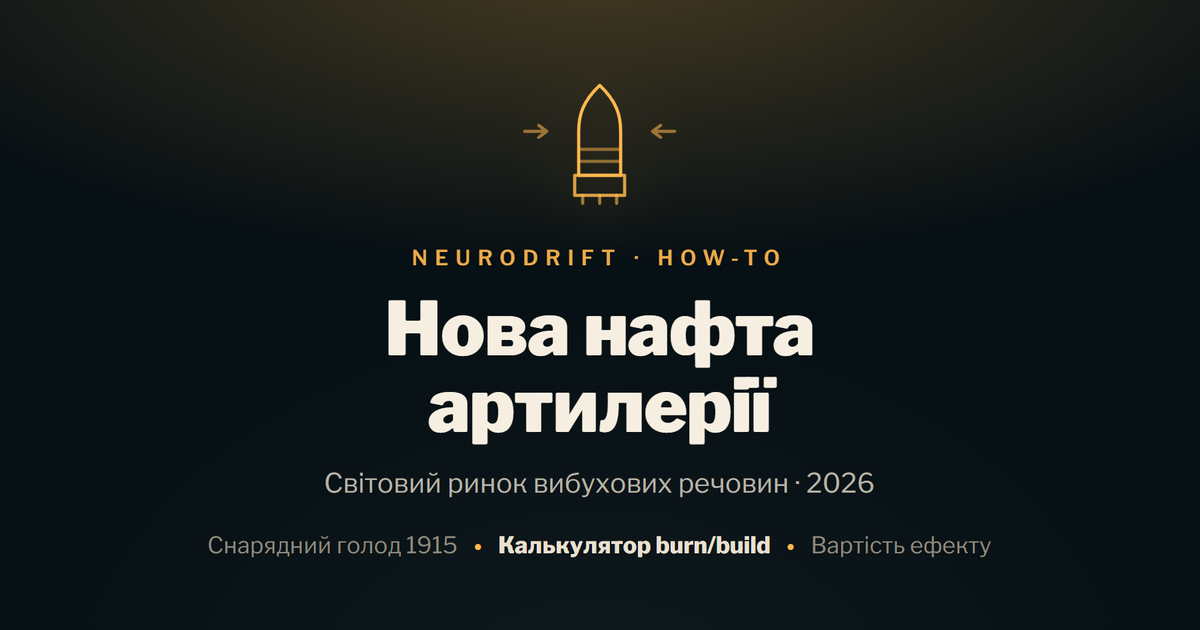 Нова нафта артилерії: світовий ринок вибухових речовин 2026