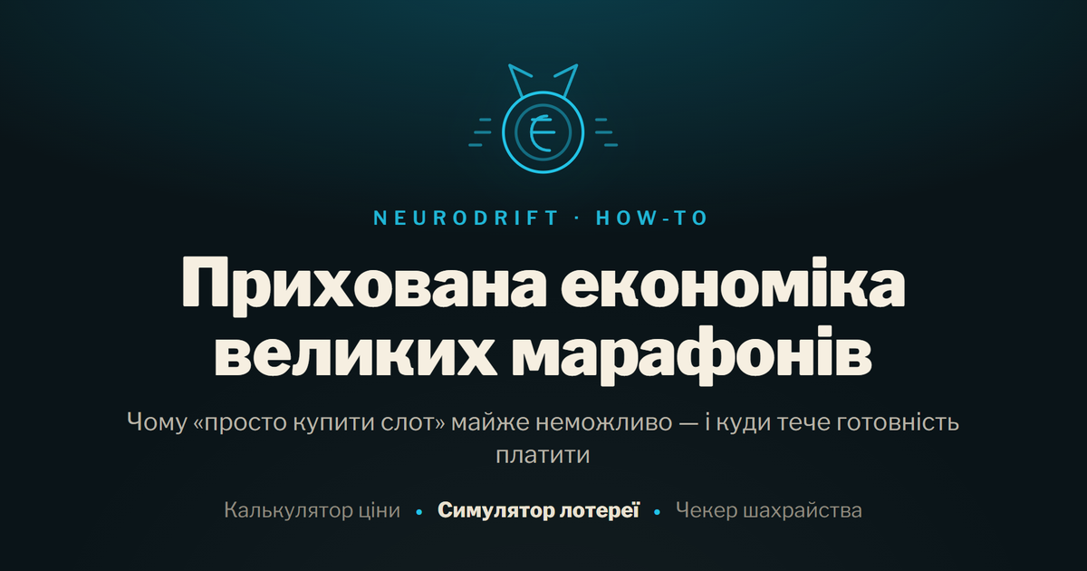 Прихована економіка великих марафонів